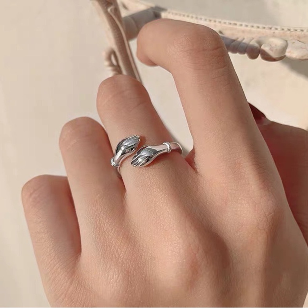 Friendship ring, ring for friendship, silver holding ring, stacking ring silver